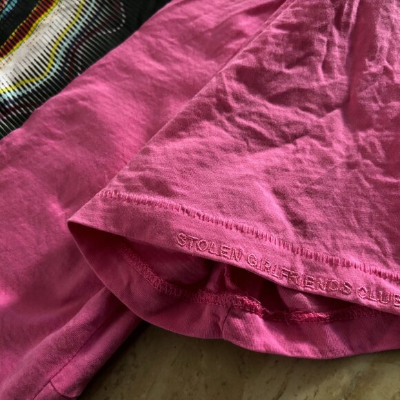 Stolen Girlfriends Club Pink Skream tshirt Small - Picture 4 of 6